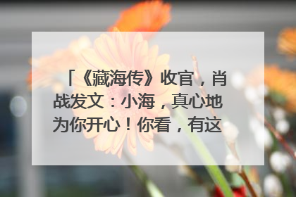 《藏海传》收官，肖战发文：小海，真心地为你开心！你看，有这么多人懂你！