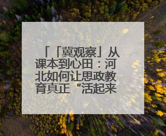 「冀观察」从课本到心田：河北如何让思政教育真正“活起来”？
