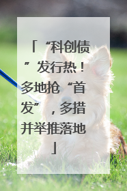“科创债”发行热！多地抢“首发”，多措并举推落地
