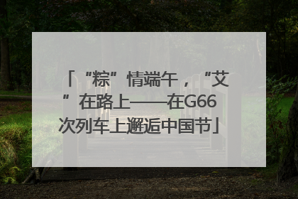 “粽”情端午，“艾”在路上——在G66次列车上邂逅中国节