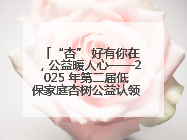 “杏” 好有你在，公益暖人心——2025 年第二届低保家庭杏树公益认领活动开启