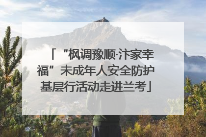 “枫调豫顺·汴家幸福”未成年人安全防护基层行活动走进兰考