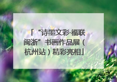 “诗墨文彩·福联闽浙”书画作品展（杭州站）精彩亮相