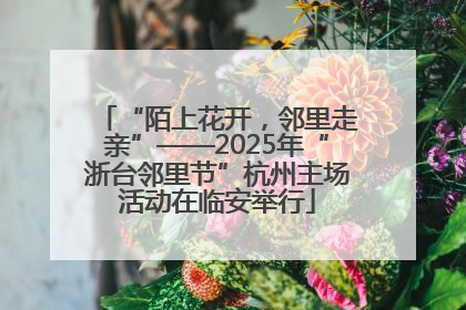 “陌上花开，邻里走亲”——2025年“浙台邻里节”杭州主场活动在临安举行