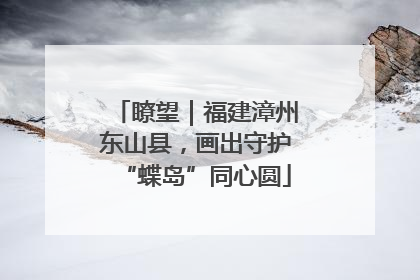 瞭望｜福建漳州东山县，画出守护“蝶岛”同心圆