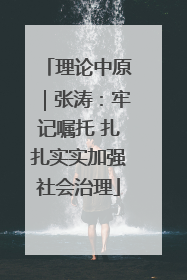 理论中原｜张涛：牢记嘱托 扎扎实实加强社会治理