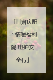 甘肃庆阳：情暖福利院 电护安全行