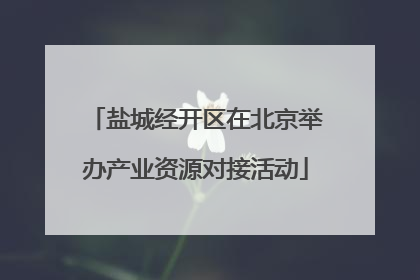 盐城经开区在北京举办产业资源对接活动