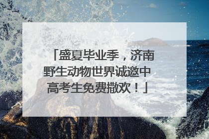 盛夏毕业季，济南野生动物世界诚邀中高考生免费撒欢！