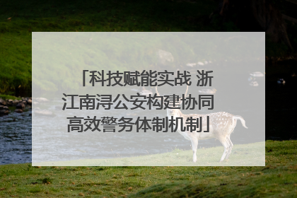 科技赋能实战 浙江南浔公安构建协同高效警务体制机制