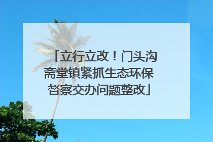 立行立改！门头沟斋堂镇紧抓生态环保督察交办问题整改