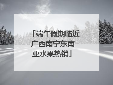 端午假期临近 广西南宁东南亚水果热销