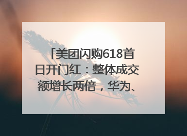 美团闪购618首日开门红：整体成交额增长两倍，华为、Apple、沃尔玛等近800个品牌翻倍增长