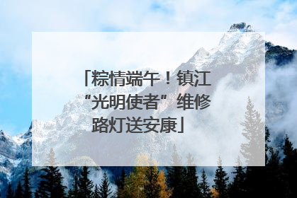 粽情端午！镇江“光明使者”维修路灯送安康
