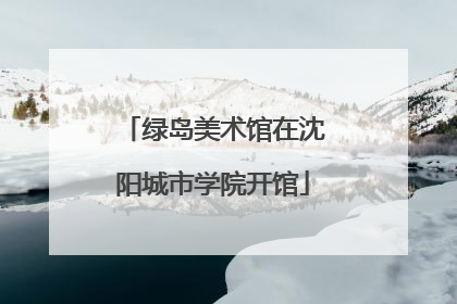绿岛美术馆在沈阳城市学院开馆