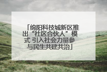 绵阳科技城新区推出“社区合伙人”模式 引入社会力量参与民生共建共治