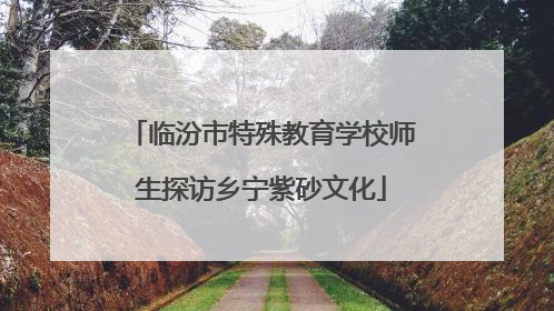 临汾市特殊教育学校师生探访乡宁紫砂文化