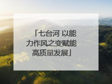 七台河 以能力作风之变赋能高质量发展