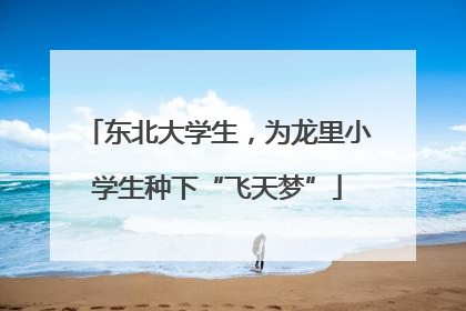 东北大学生，为龙里小学生种下“飞天梦”