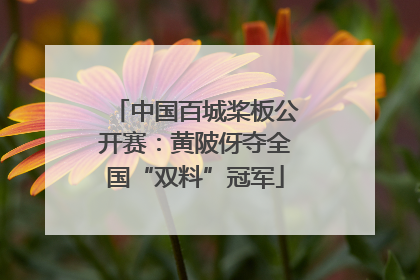 中国百城桨板公开赛：黄陂伢夺全国“双料”冠军