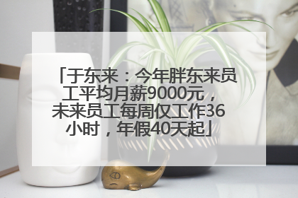 于东来：今年胖东来员工平均月薪9000元，未来员工每周仅工作36小时，年假40天起