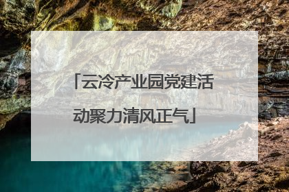 云冷产业园党建活动聚力清风正气