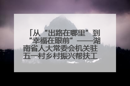 从“出路在哪里”到“幸福在眼前”——湖南省人大常委会机关驻五一村乡村振兴帮扶工作队书写振兴答卷
