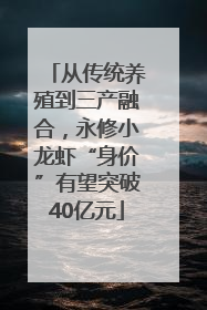 从传统养殖到三产融合，永修小龙虾“身价”有望突破40亿元