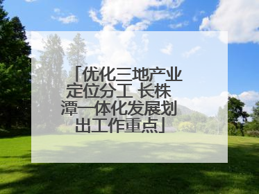 优化三地产业定位分工 长株潭一体化发展划出工作重点
