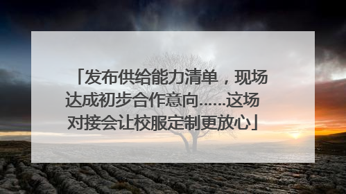 发布供给能力清单，现场达成初步合作意向……这场对接会让校服定制更放心