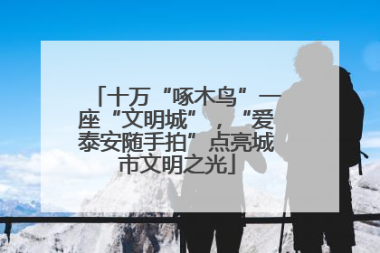 十万“啄木鸟”一座“文明城”，“爱泰安随手拍”点亮城市文明之光