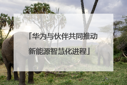 华为与伙伴共同推动新能源智慧化进程
