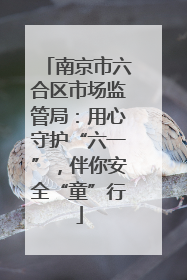 南京市六合区市场监管局：用心守护“六一”，伴你安全“童”行