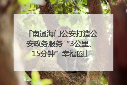 南通海门公安打造公安政务服务“3公里、15分钟”幸福圈