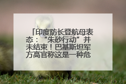 印度防长登航母表态：“朱砂行动”并未结束！巴基斯坦军方高官称这是一种危险的状况……