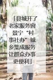县城开了老家服务窗 景宁“村事社办”城乡集成服务让群众办事更便利