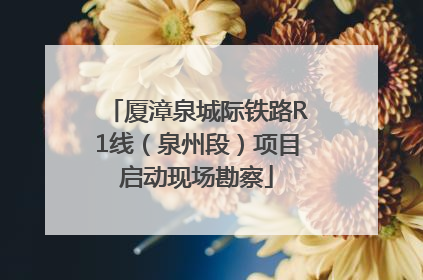 厦漳泉城际铁路R1线（泉州段）项目启动现场勘察