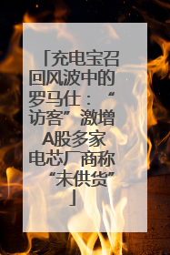 充电宝召回风波中的罗马仕：“访客”激增 A股多家电芯厂商称“未供货”