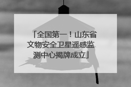 全国第一！山东省文物安全卫星遥感监测中心揭牌成立