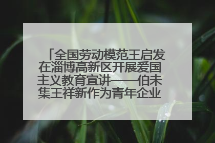 全国劳动模范王启发在淄博高新区开展爱国主义教育宣讲——伯未集王祥新作为青年企业家代表作主题演讲