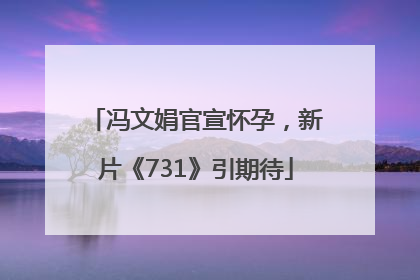 冯文娟官宣怀孕，新片《731》引期待