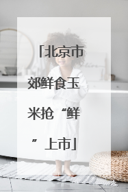 北京市郊鲜食玉米抢“鲜”上市
