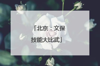 北京：文保技能大比武