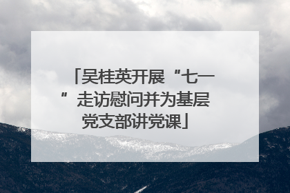 吴桂英开展“七一”走访慰问并为基层党支部讲党课