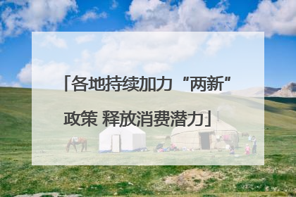 各地持续加力“两新”政策 释放消费潜力