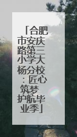 合肥市安庆路第三小学大杨分校：匠心筑梦 护航毕业季