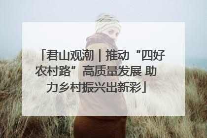 君山观潮｜推动“四好农村路”高质量发展 助力乡村振兴出新彩