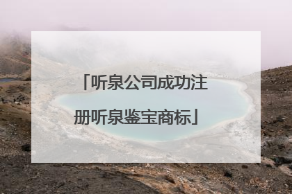 听泉公司成功注册听泉鉴宝商标
