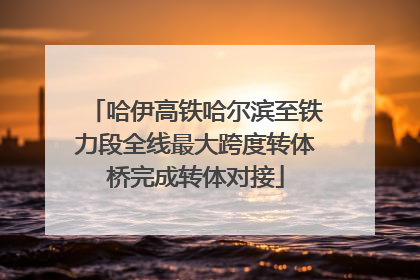 哈伊高铁哈尔滨至铁力段全线最大跨度转体桥完成转体对接