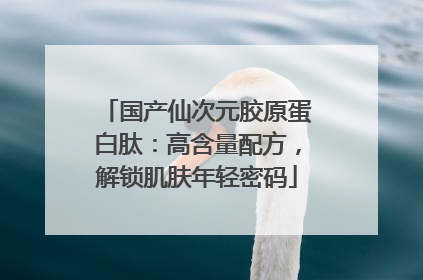 国产仙次元胶原蛋白肽：高含量配方，解锁肌肤年轻密码